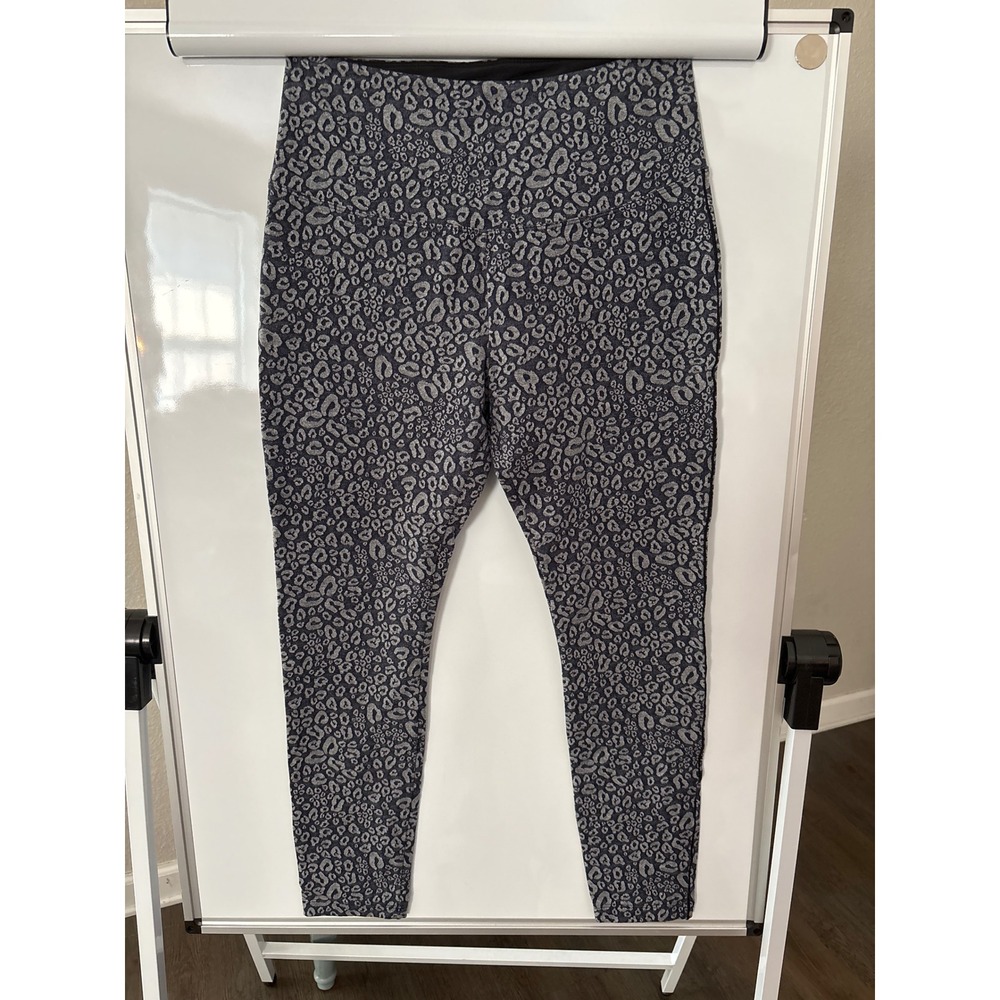 Lysse‎ New York women's large animal print leggings blue gray